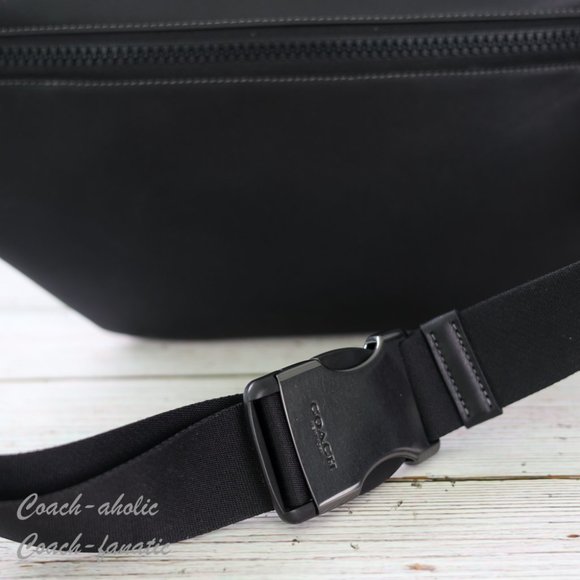 NWT Coach CP014 Track Belt Bag In Colorblock Signature Canvas Chalk/Black - Picture 10 of 12
